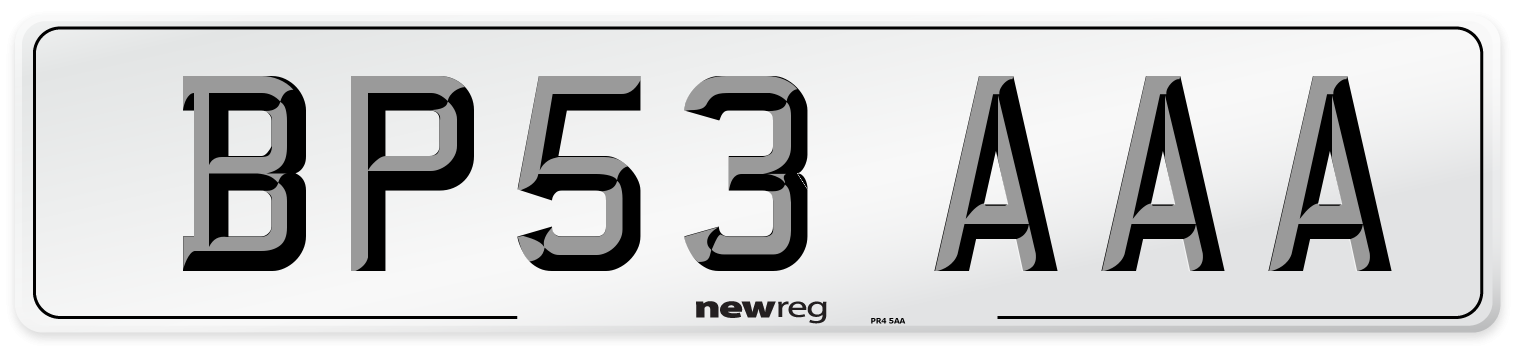 BP53 AAA Number Plate from New Reg